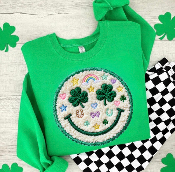Smiley lucky charm Patch sweatshirt