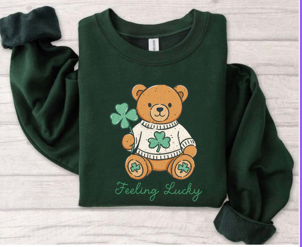 Feeling lucky Teddy Bear sweatshirt