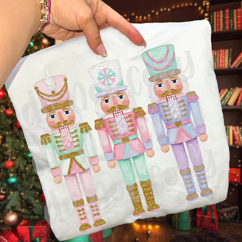 Pastel nutcrackers comfort color tee