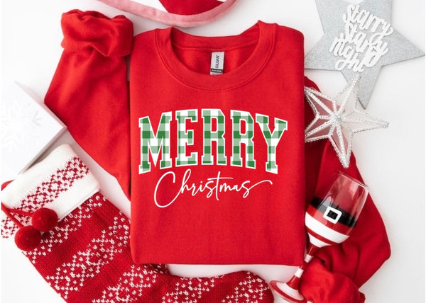Plaid Merry Christmas sweatshirt
