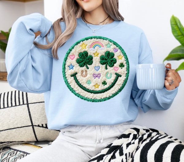 Smiley lucky charm Patch sweatshirt