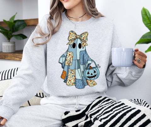 Patchwork blue ghost