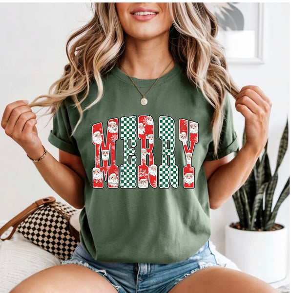 Red Santa and Green Merry