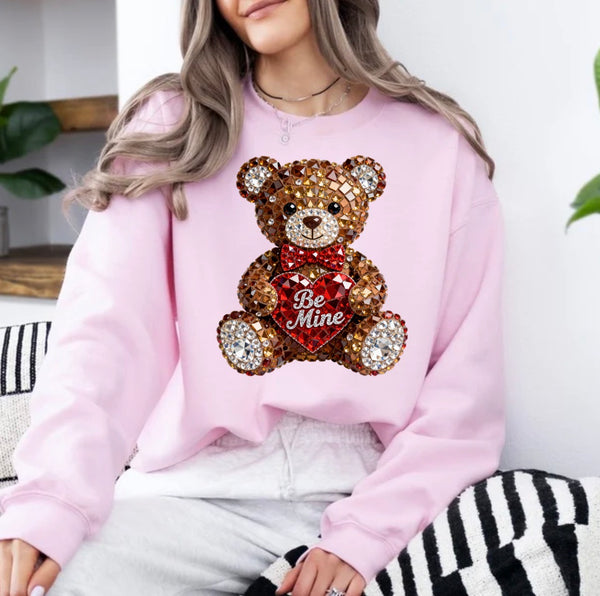 Faux diamond Valentine Bear