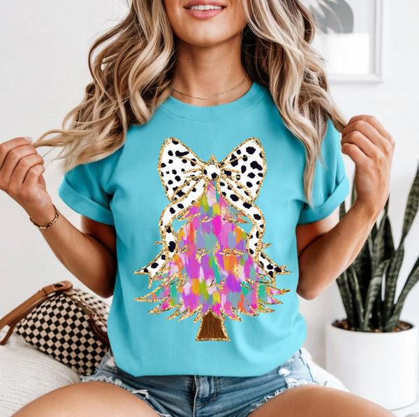 Colorful tree tee
