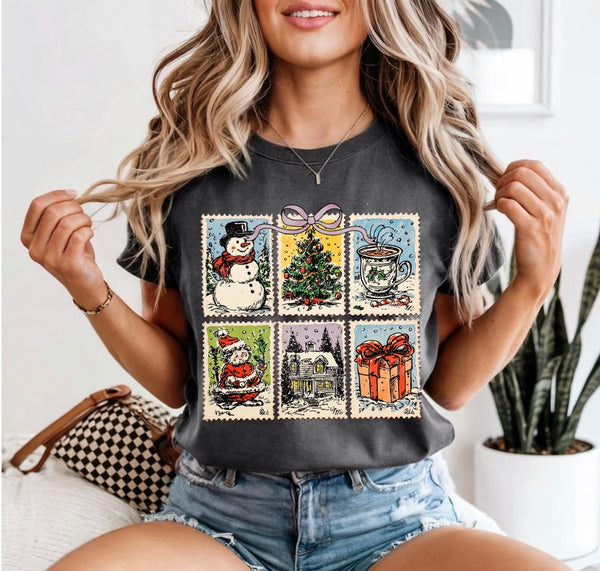 Winter post cards comfort color tee