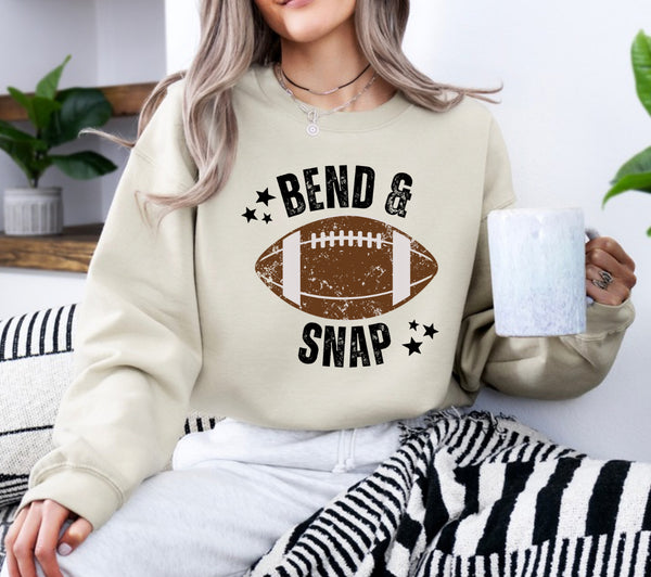 Bend and snap sweatshirt