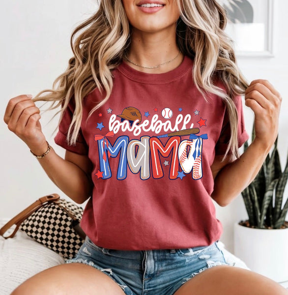 Baseball mama comfort color