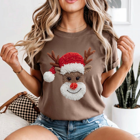 Faux yarn reindeer