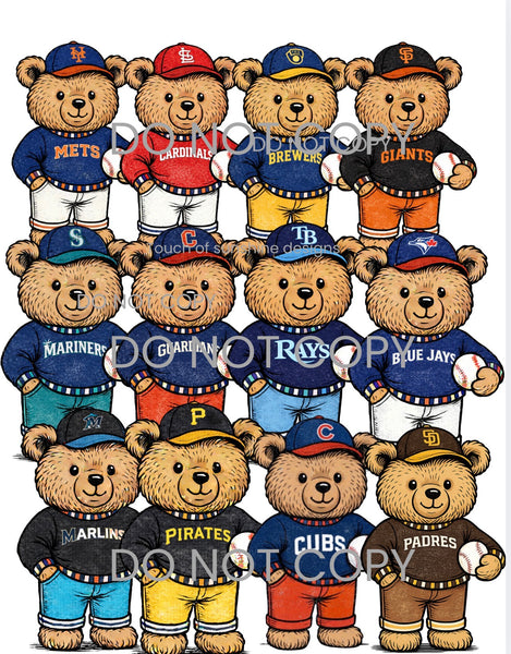 Vintage Baseball Teddy Bear tshirt