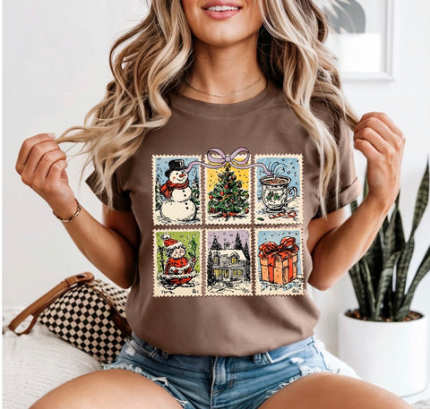 Winter post cards comfort color tee