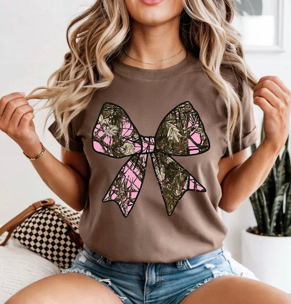 Pink camo bow