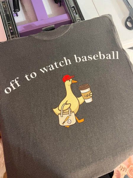 Off to watch baseball