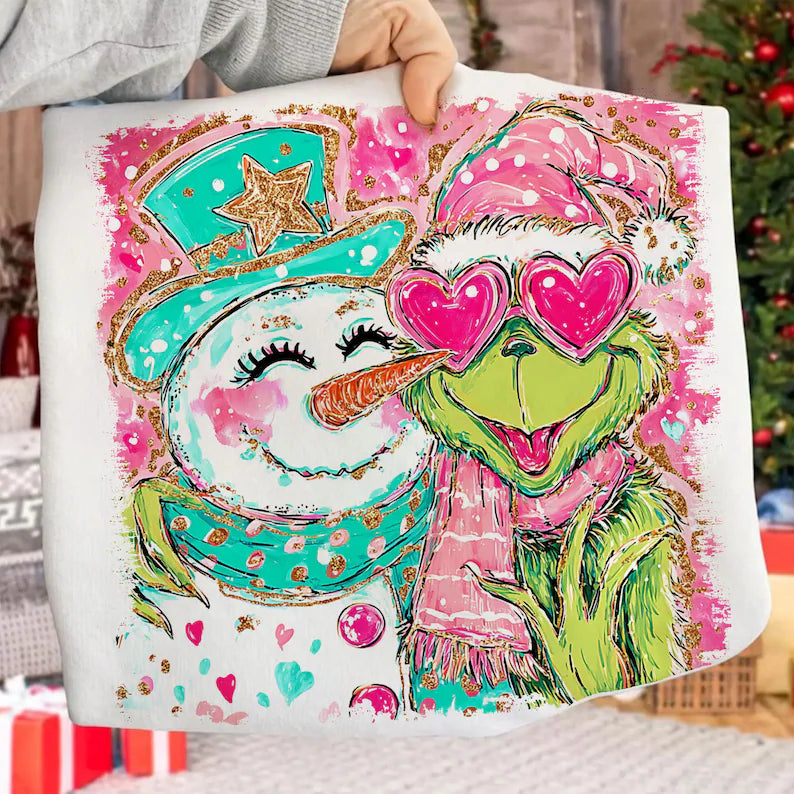 Snowman and Grinch sweatshirt