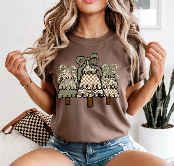 Three Christmas trees