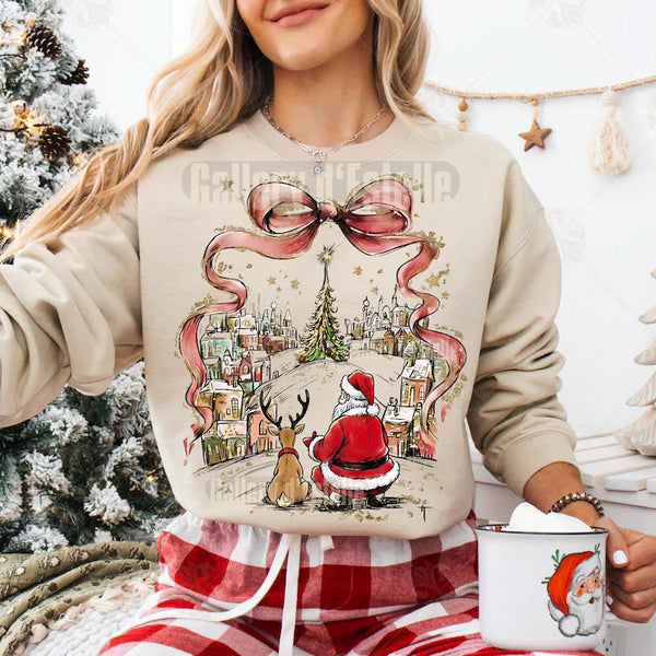 Coquette christmas town sweatshirt