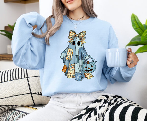Patchwork blue ghost