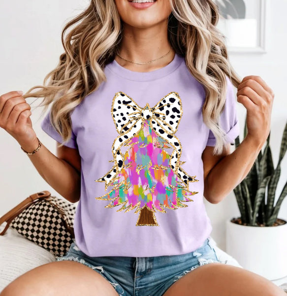 Colorful tree tee