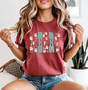 Red Santa and Green Merry