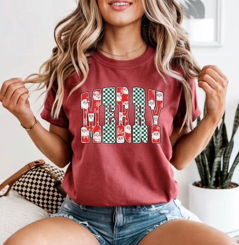 Red Santa and Green Merry