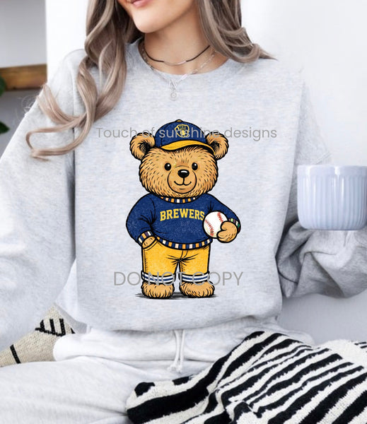 Vintage Baseball Teddy Bear tshirt