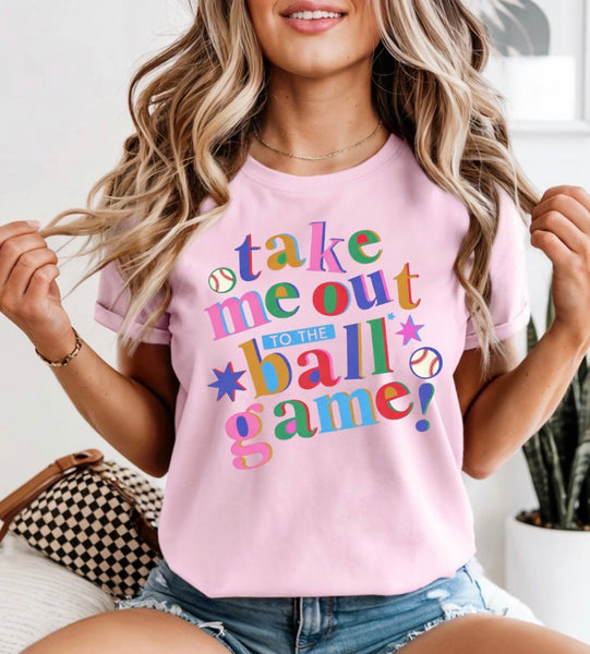 Take me out to the ball game comfort color tee