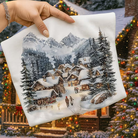 Vintage Christmas town sweatshirt