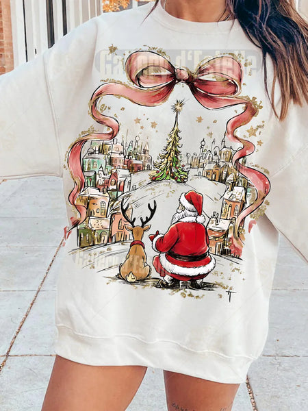 Coquette christmas town sweatshirt