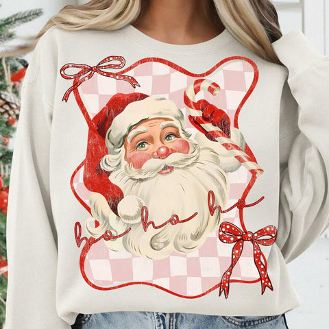 Preppy Ho ho ho Santa comfort color tee