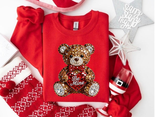 Faux diamond Valentine Bear