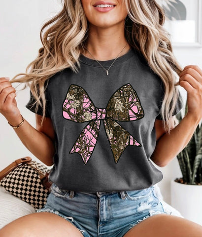 Pink camo bow