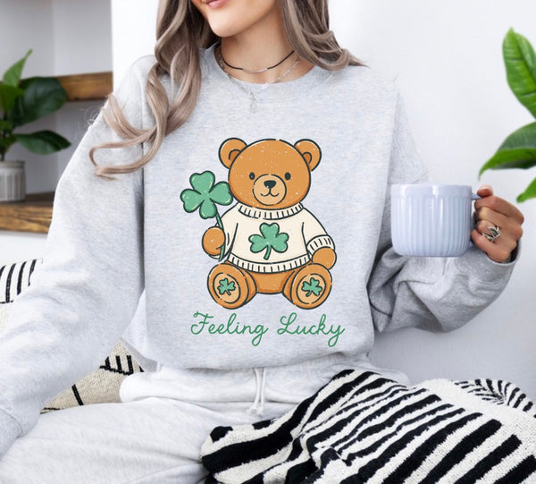 Feeling lucky Teddy Bear sweatshirt
