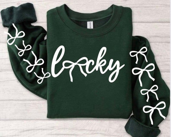 Lucky with bow sleeves sweatshirt