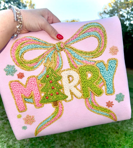 Faux Yarn Merry sweatshirt