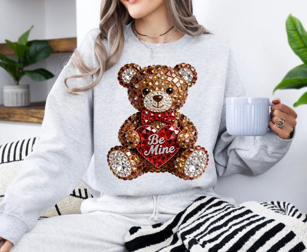 Faux diamond Valentine Bear