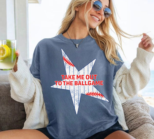 Take me out to the Ball game comfort color star