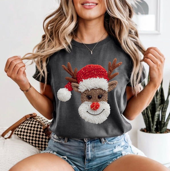 Faux yarn reindeer