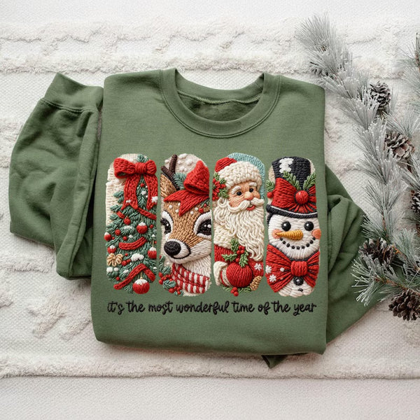 Faux it’s the most wonderful time of the year sweatshirt