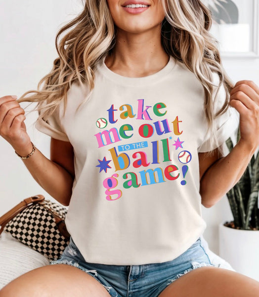 Take me out to the ball game comfort color tee