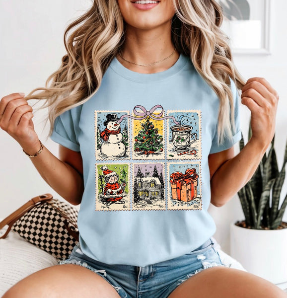 Winter post cards comfort color tee