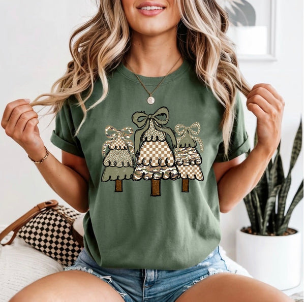 Three Christmas trees