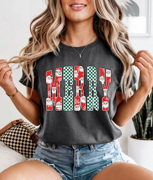 Red Santa and Green Merry