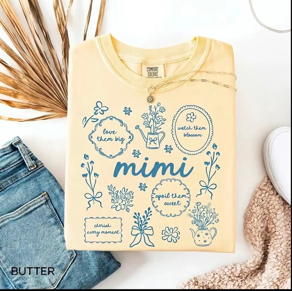 Floral Mama and grandma shirt