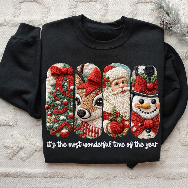 Faux it’s the most wonderful time of the year sweatshirt