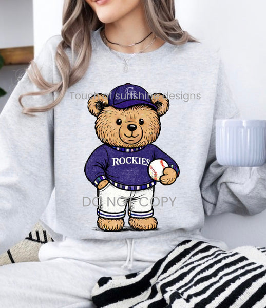 Vintage Baseball Teddy Bear tshirt
