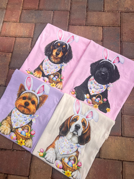 Easter Dogs comfort color tee