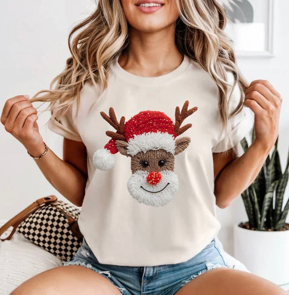Faux yarn reindeer