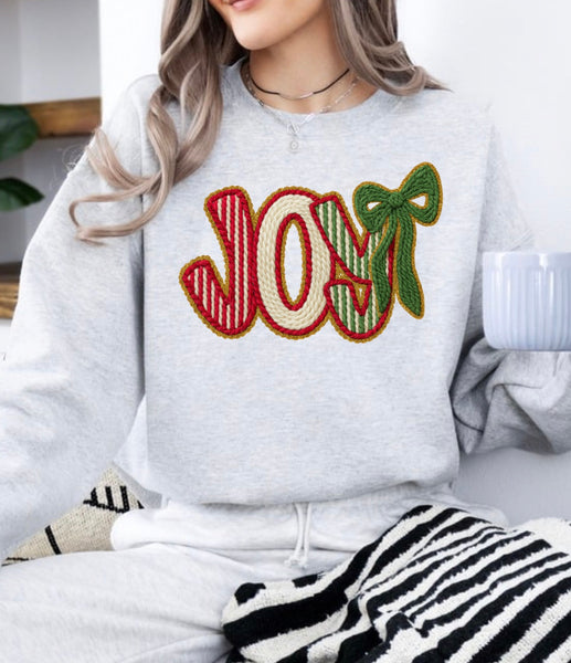 Faux yarn Joy sweatshirt