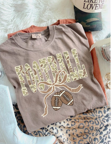 Camo Football tee