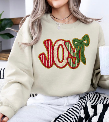 Faux yarn Joy sweatshirt